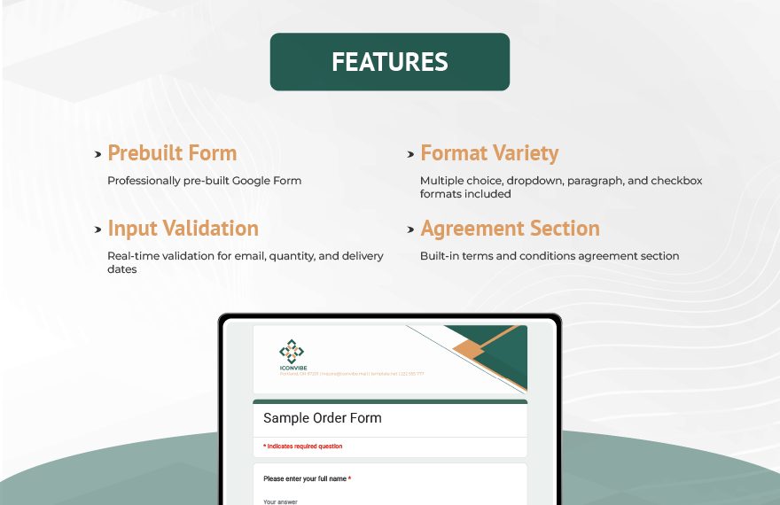 Sample Order Form Template