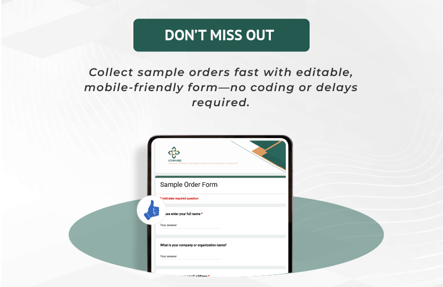 Sample Order Form Template