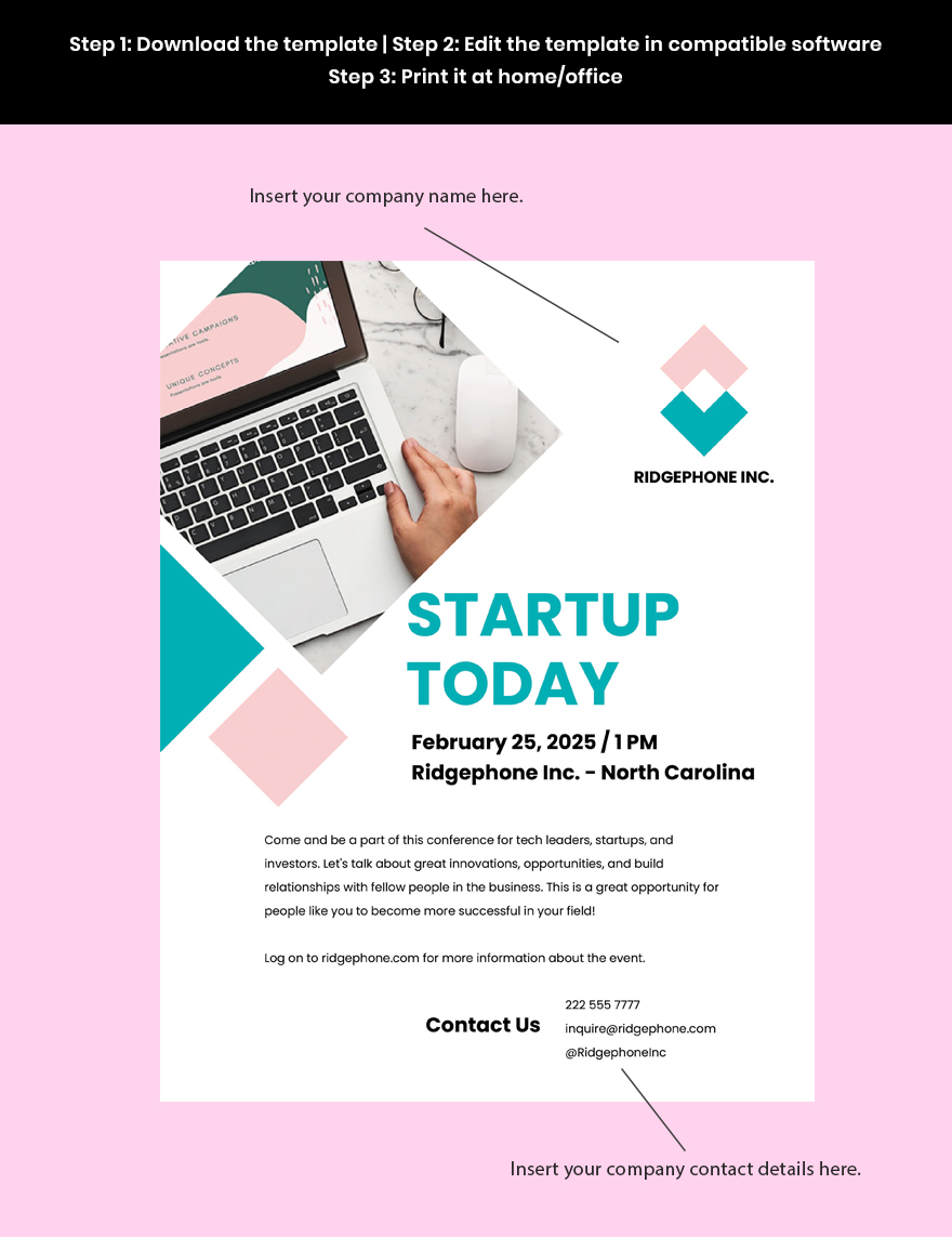 Startup Event Flyer Editable