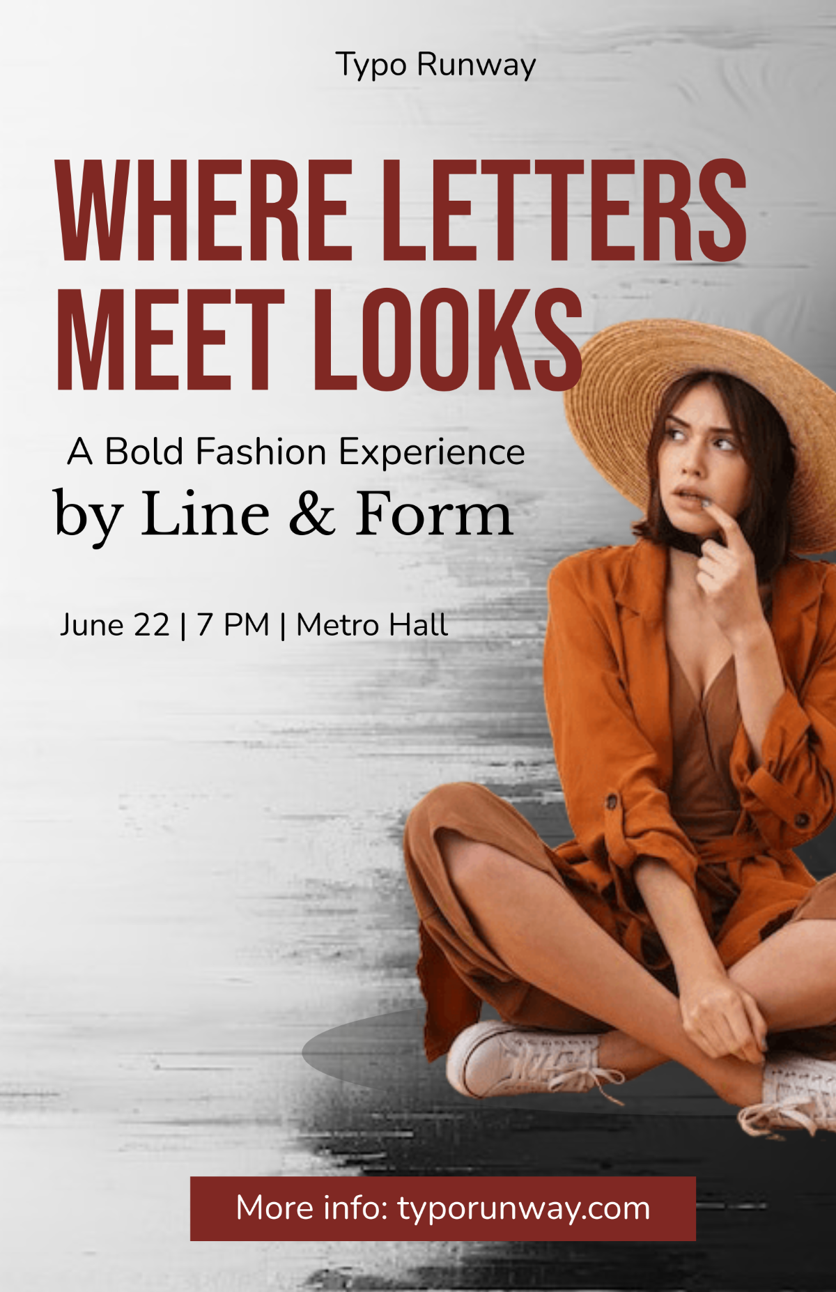 Free Typography Fashion Poster Template to Edit Online