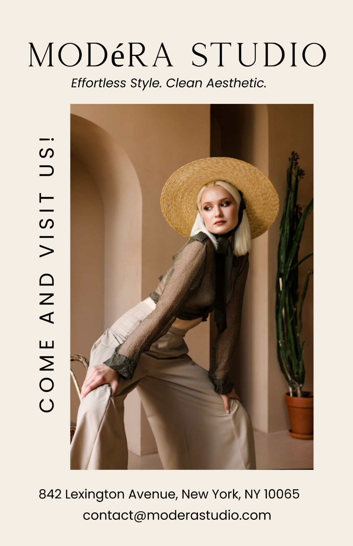 Free Minimalist Fashion Poster Template to Edit Online