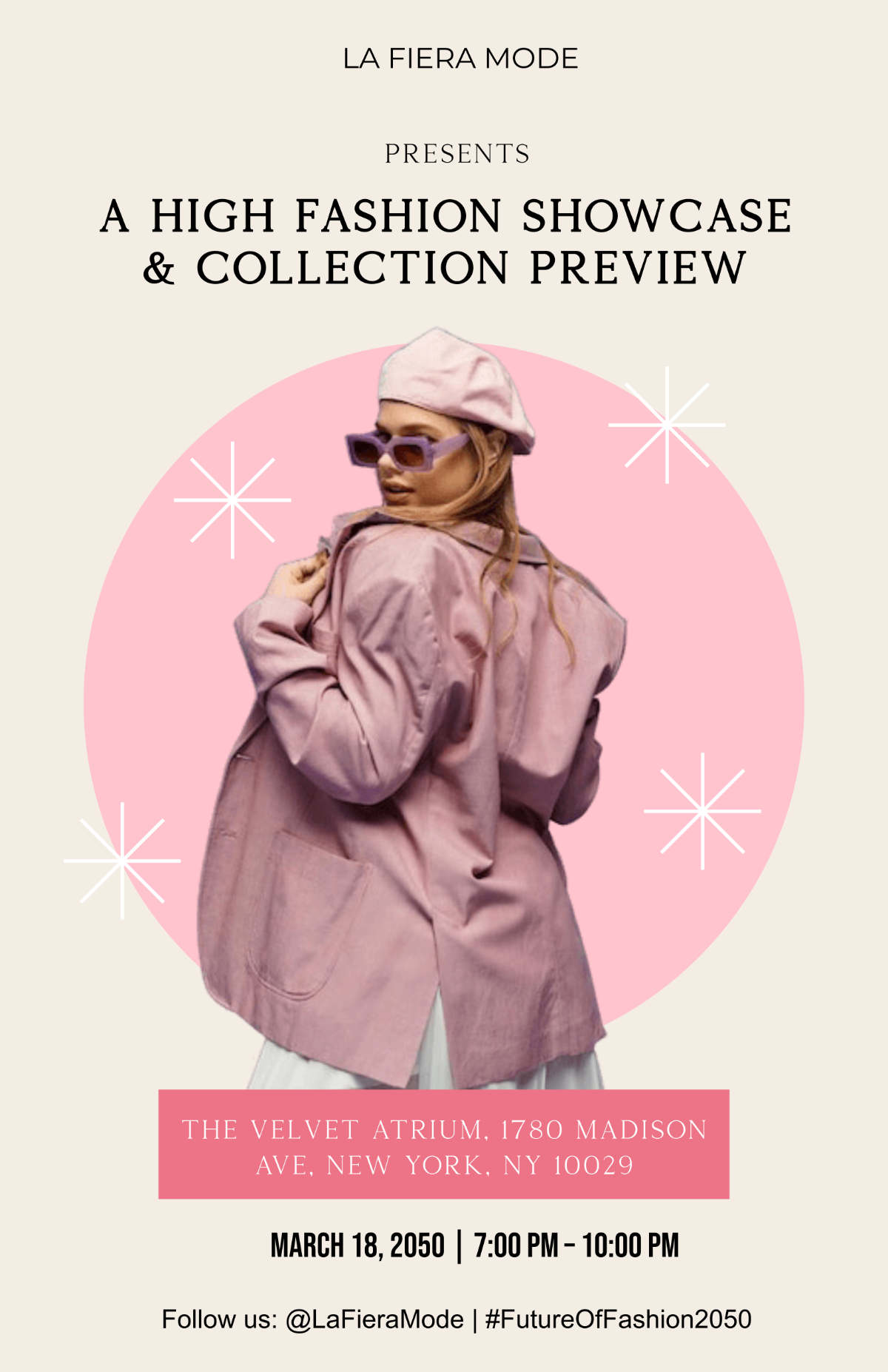 Free High Fashion Poster Template to Edit Online