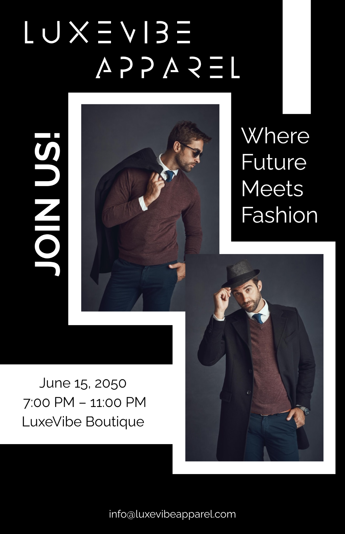 Free Professional Fashion Style Poster Template to Edit Online