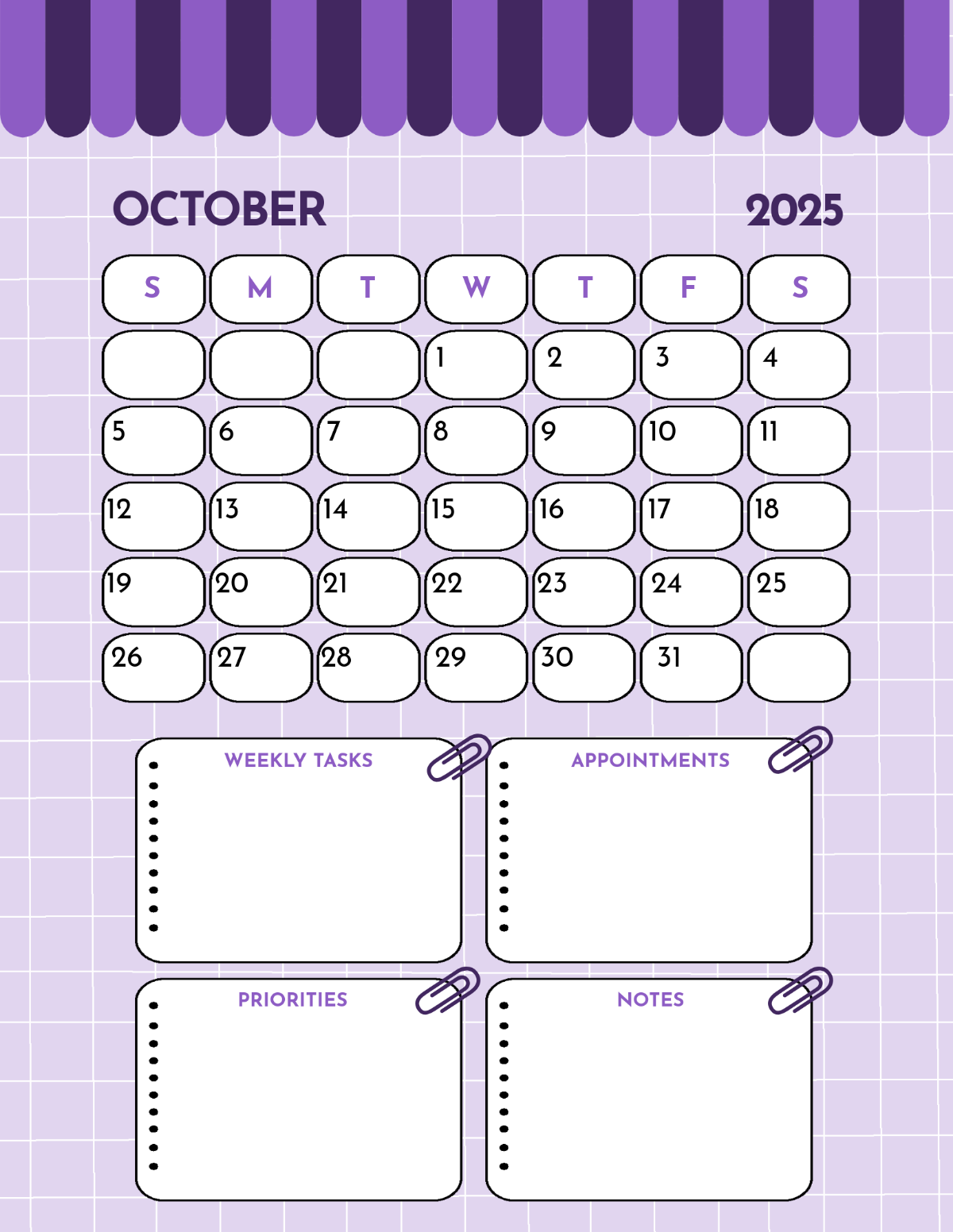 Free October 2025 Calendar Templates Editable And Printable