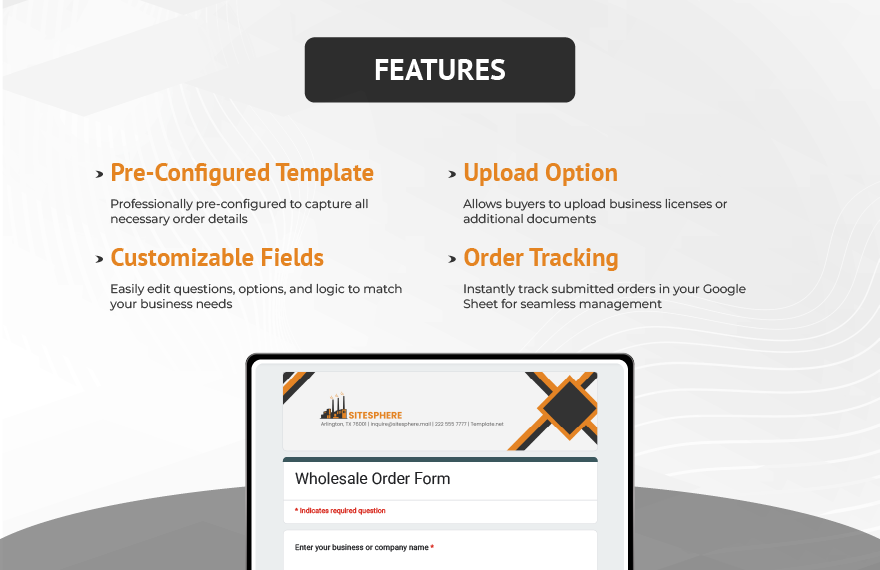 Wholesale Order Form Template