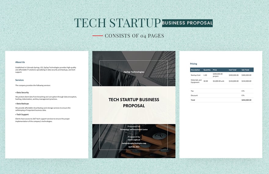 Free Business Proposal Tech Startup Template