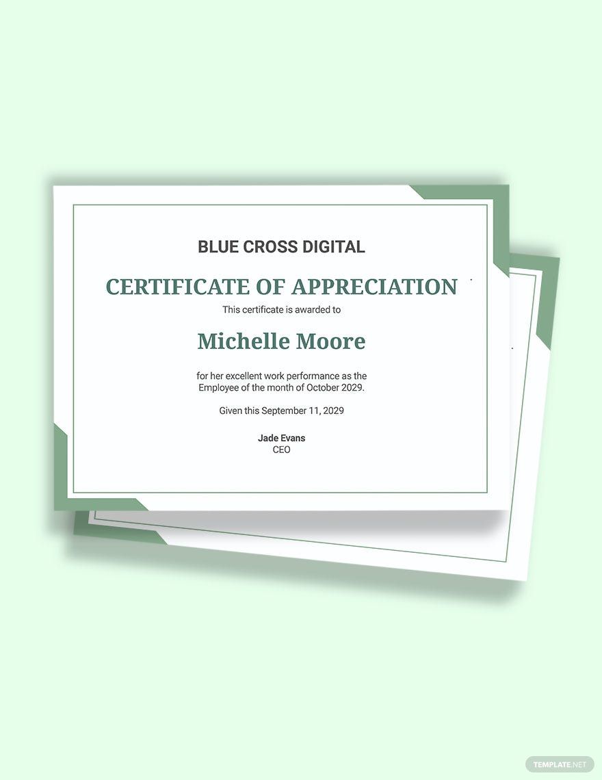 Free Modern Employee of the Month Certificate Template