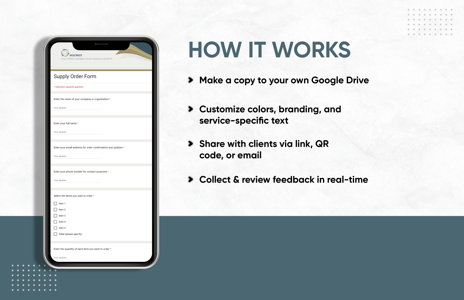 Supply Order Form Template