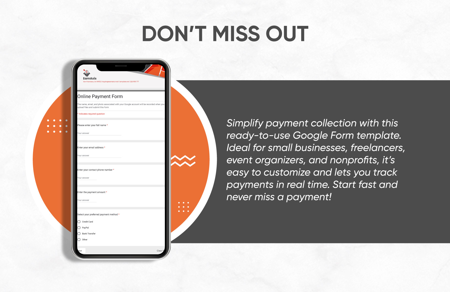 Online Payment Form Template