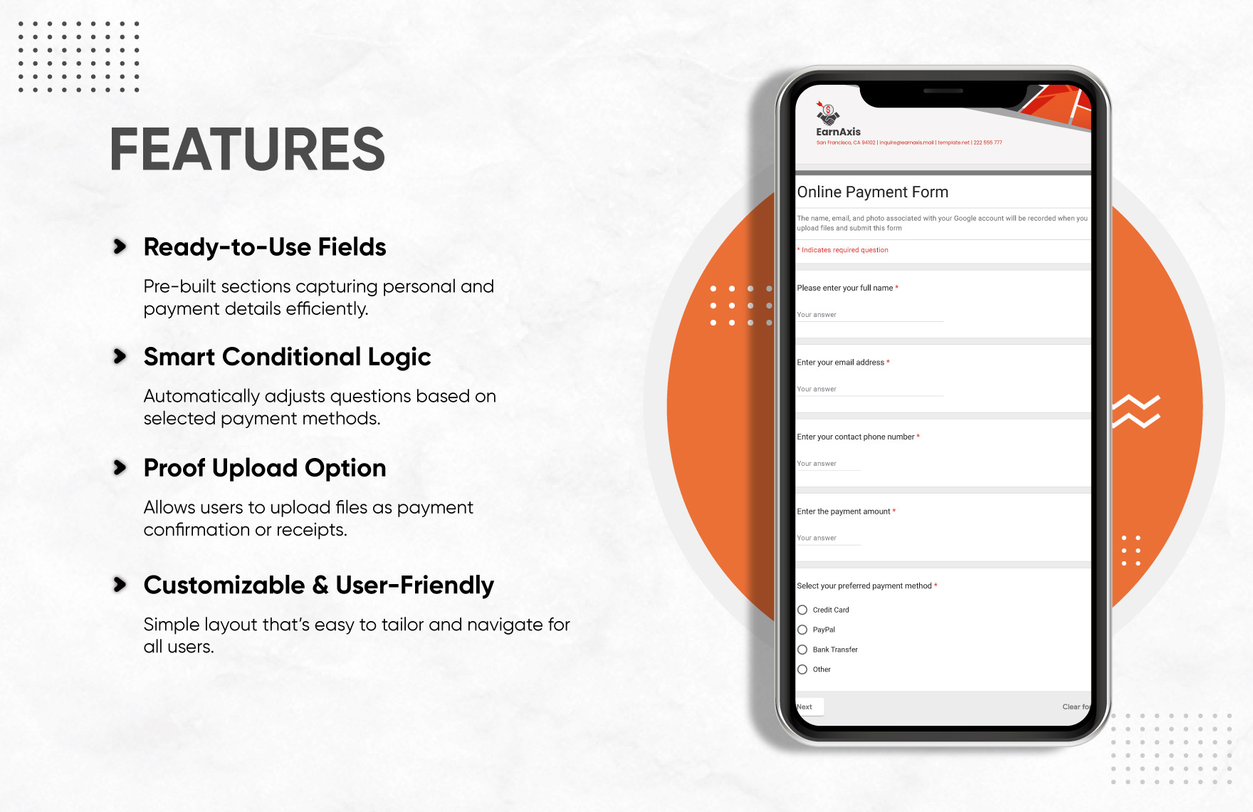 Online Payment Form Template