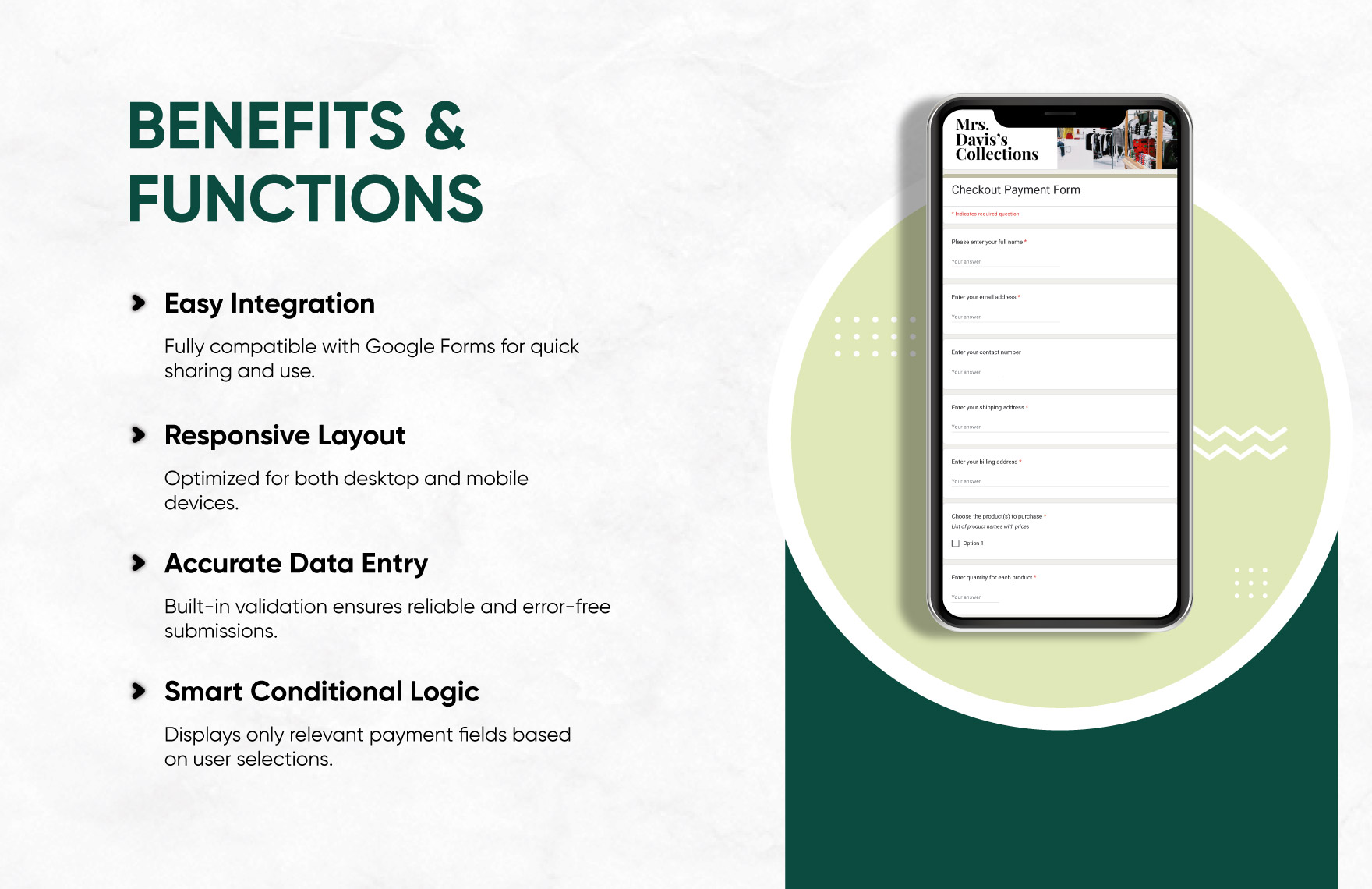 Checkout Payment Form Template