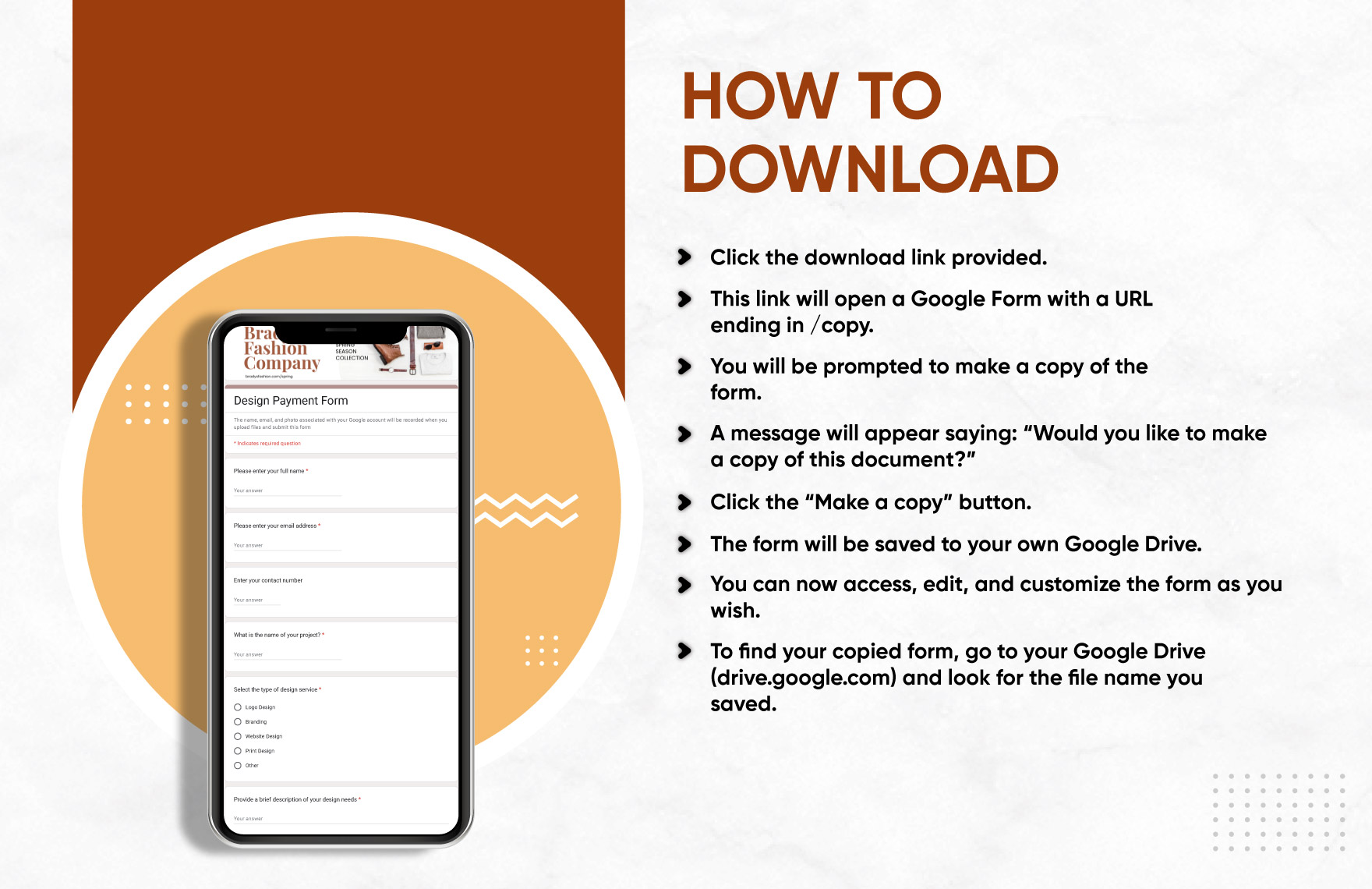 Design Payment Form Template