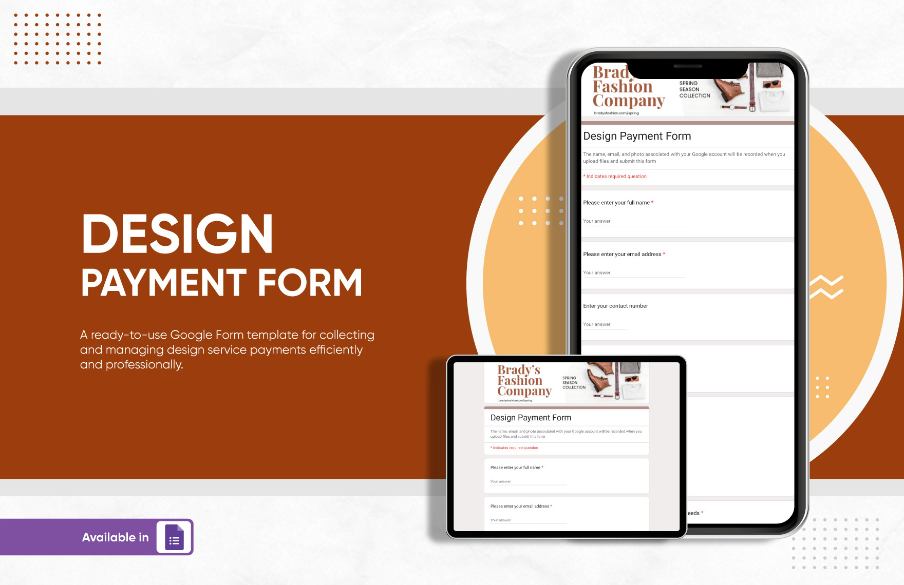Design Payment Form Template