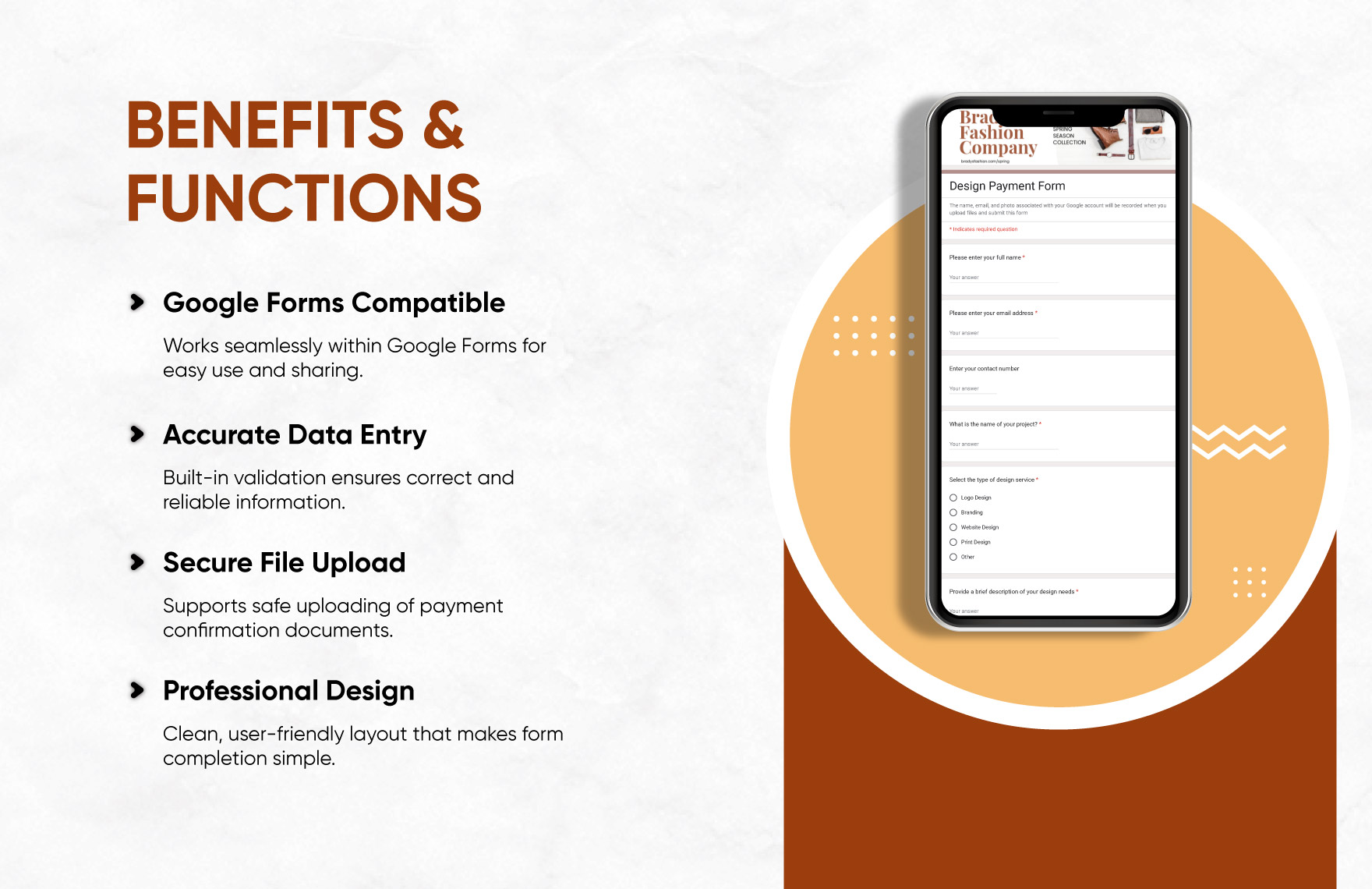 Design Payment Form Template