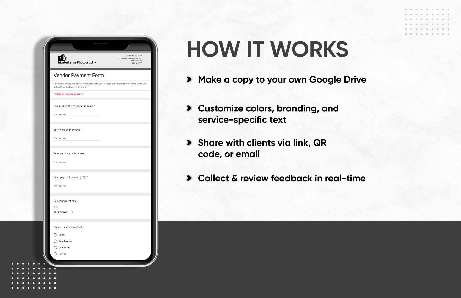 Vendor Payment Form Template