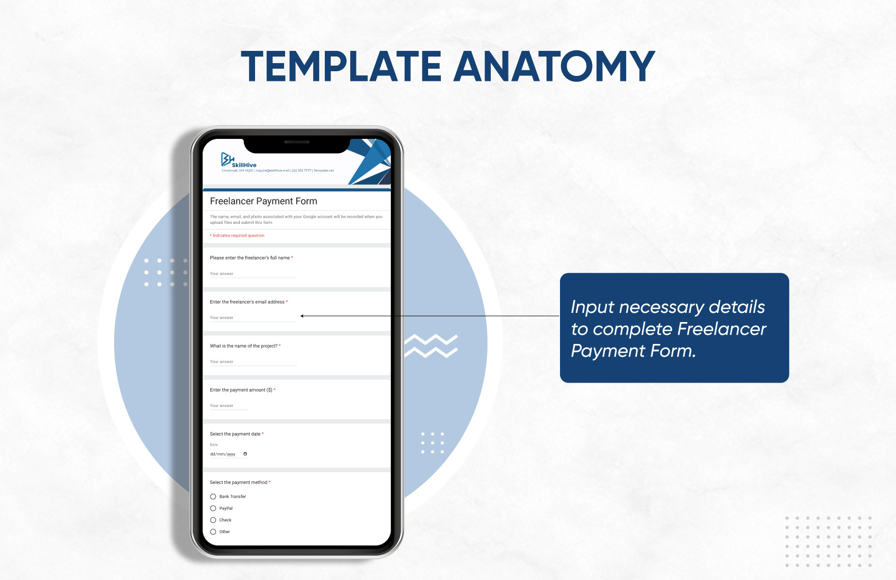 Freelancer Payment Form Template