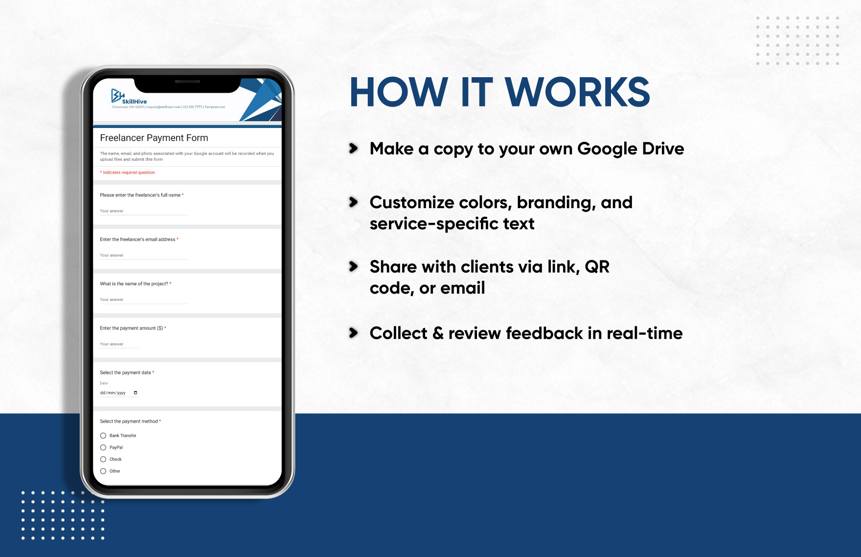 Freelancer Payment Form Template