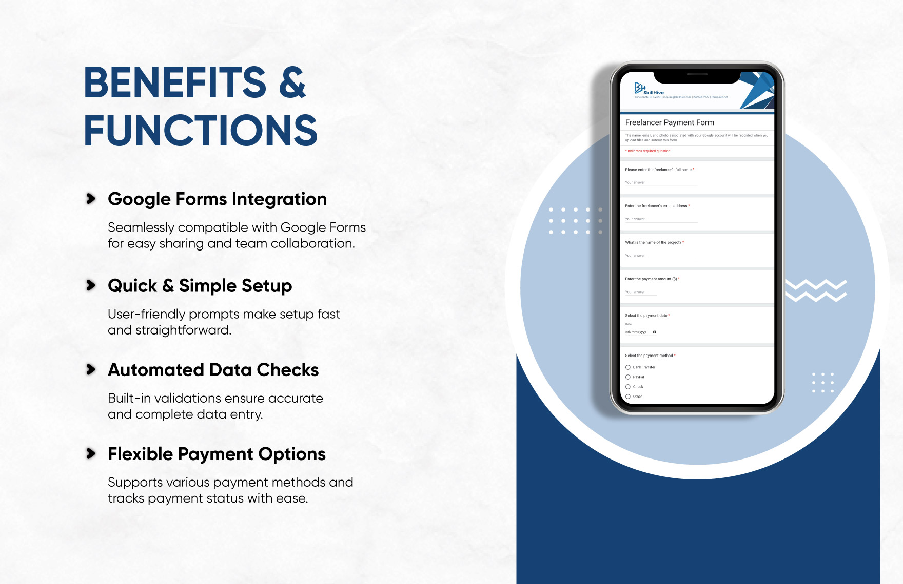 Freelancer Payment Form Template