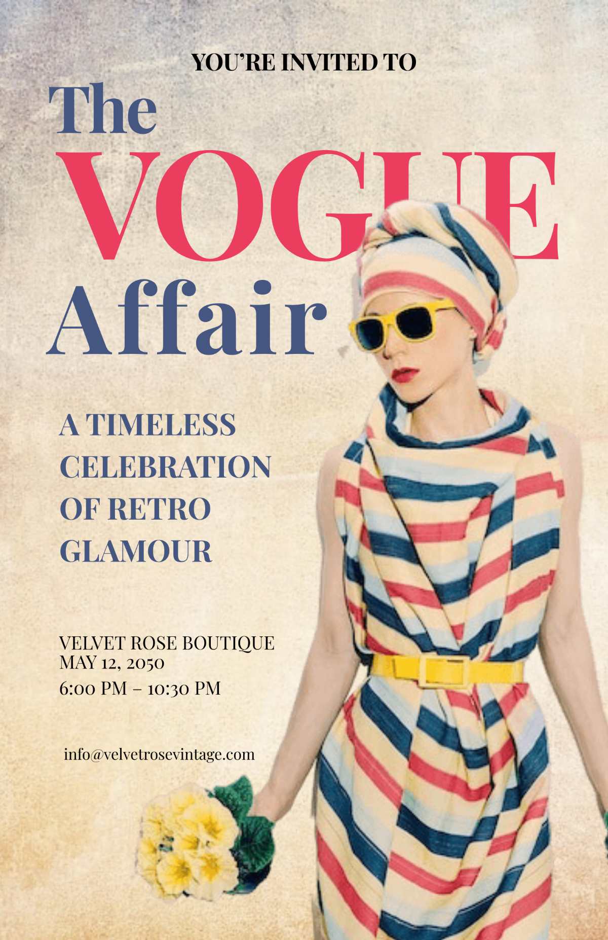 Free Vintage Fashion Poster Template to Edit Online