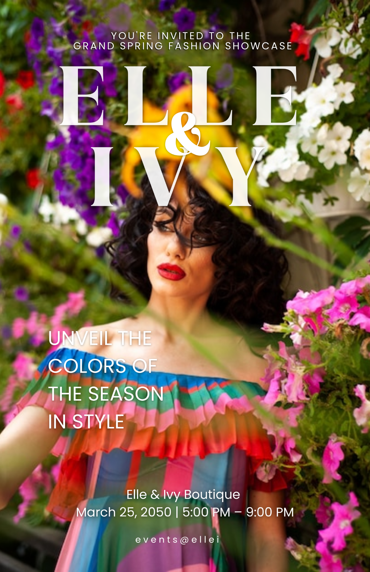 Free Spring Fashion Poster Template to Edit Online