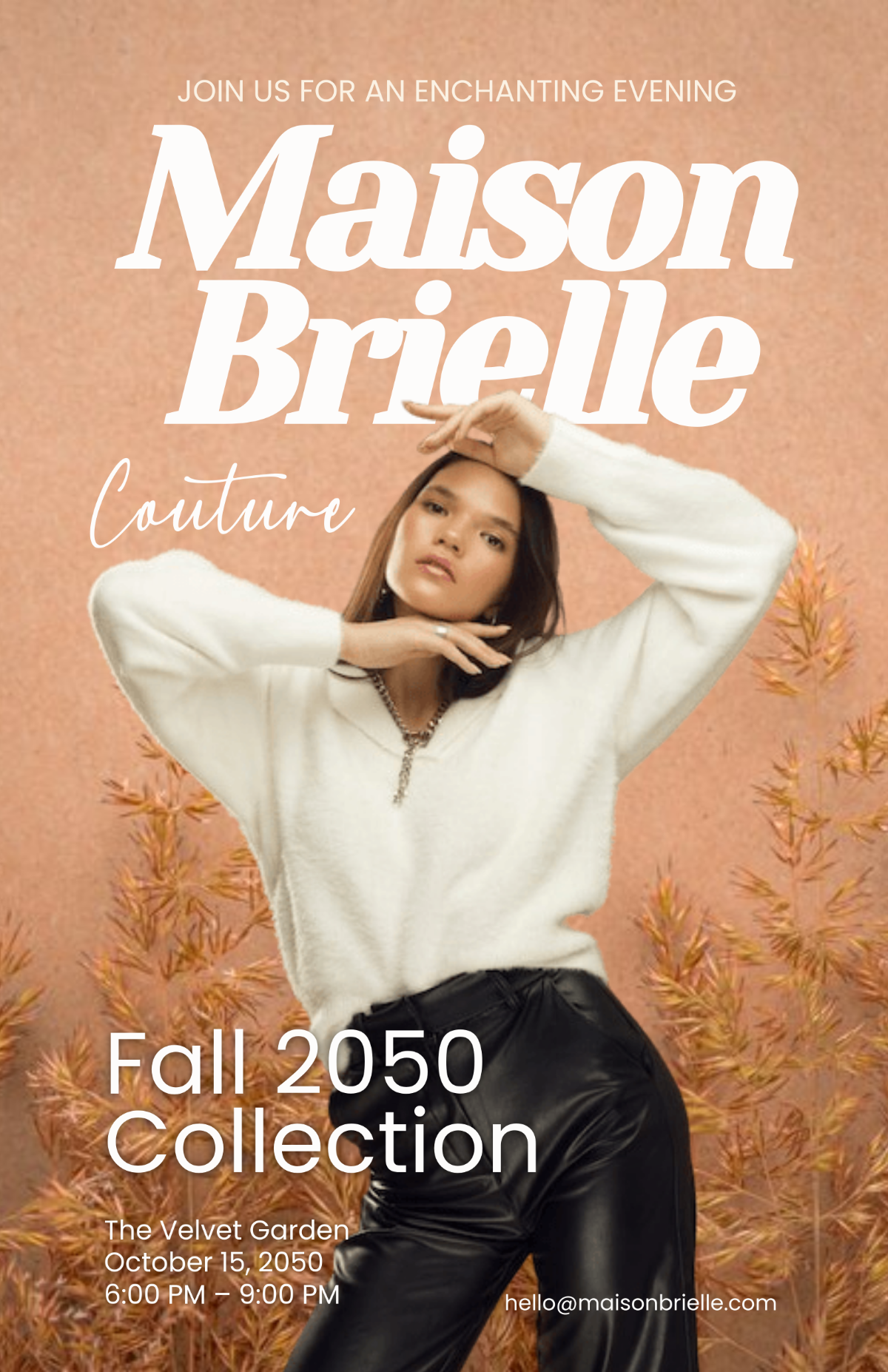 Free Fall Fashion Poster Template to Edit Online