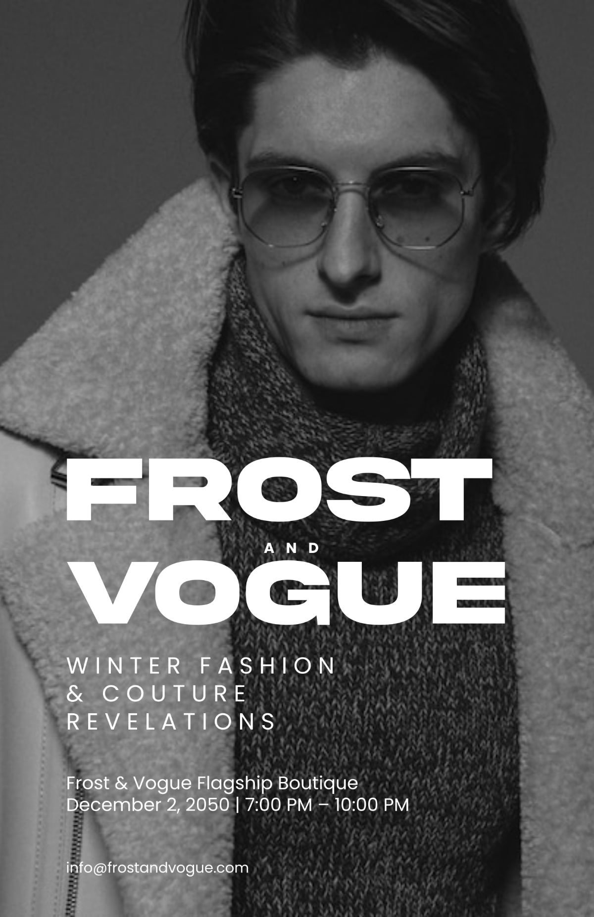 Free Winter Fashion Poster Template to Edit Online