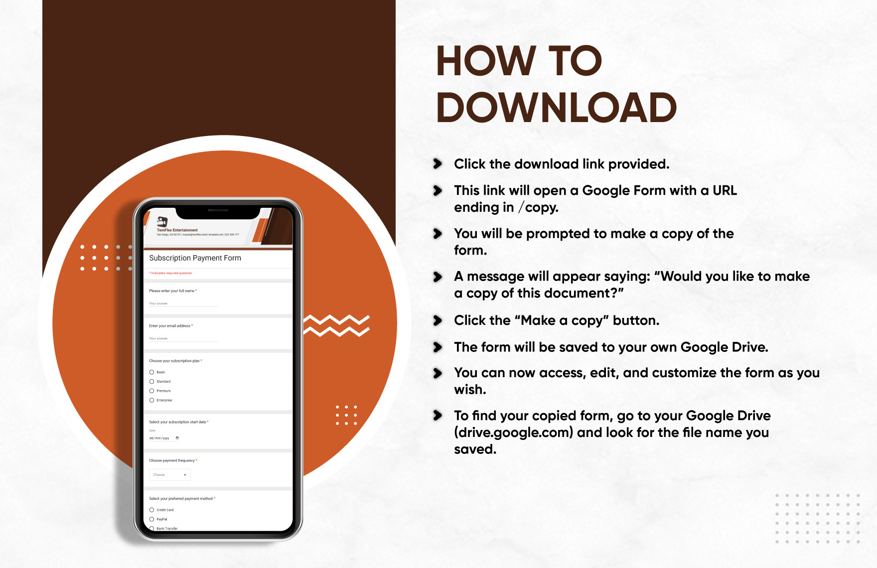 Subscription Payment Form Template