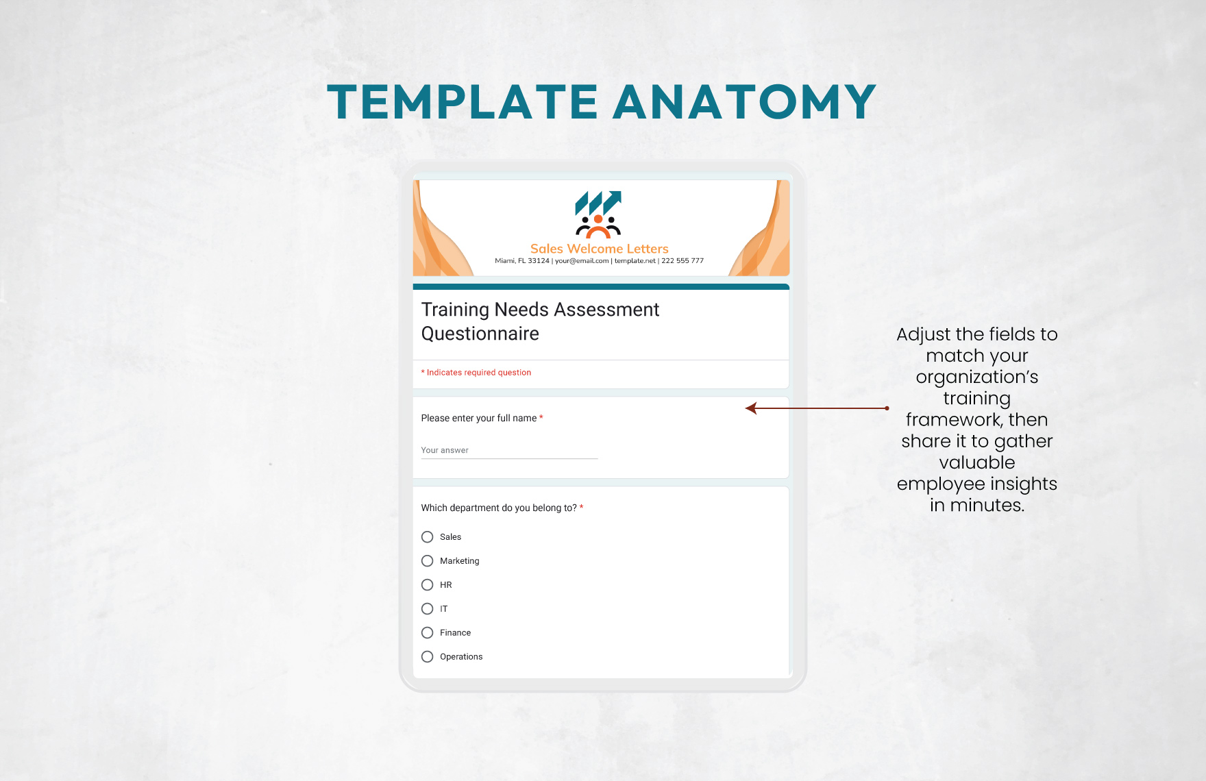 Training Needs Assessment Questionnaire Template