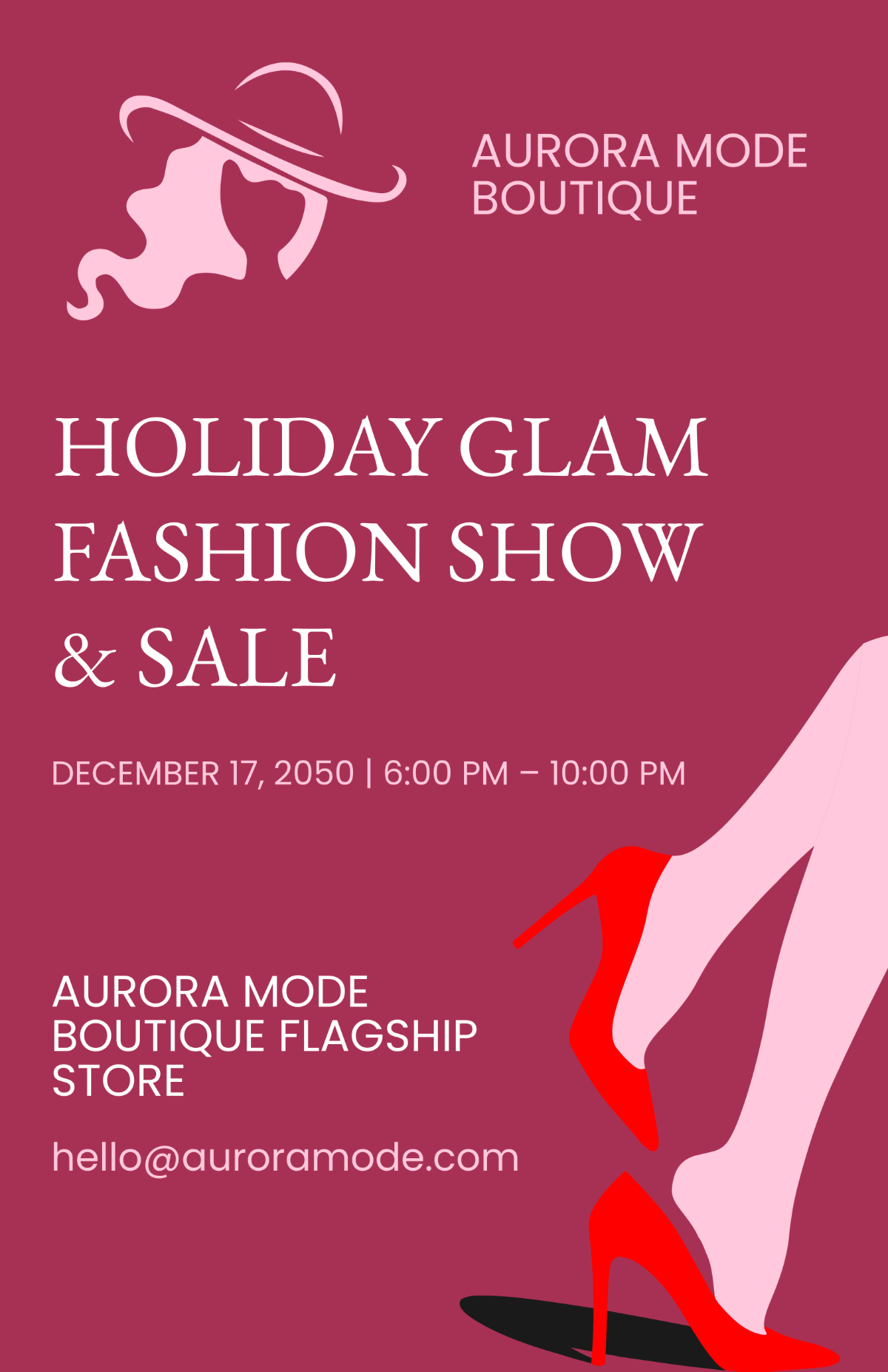 Free Holiday Fashion Poster Design Template