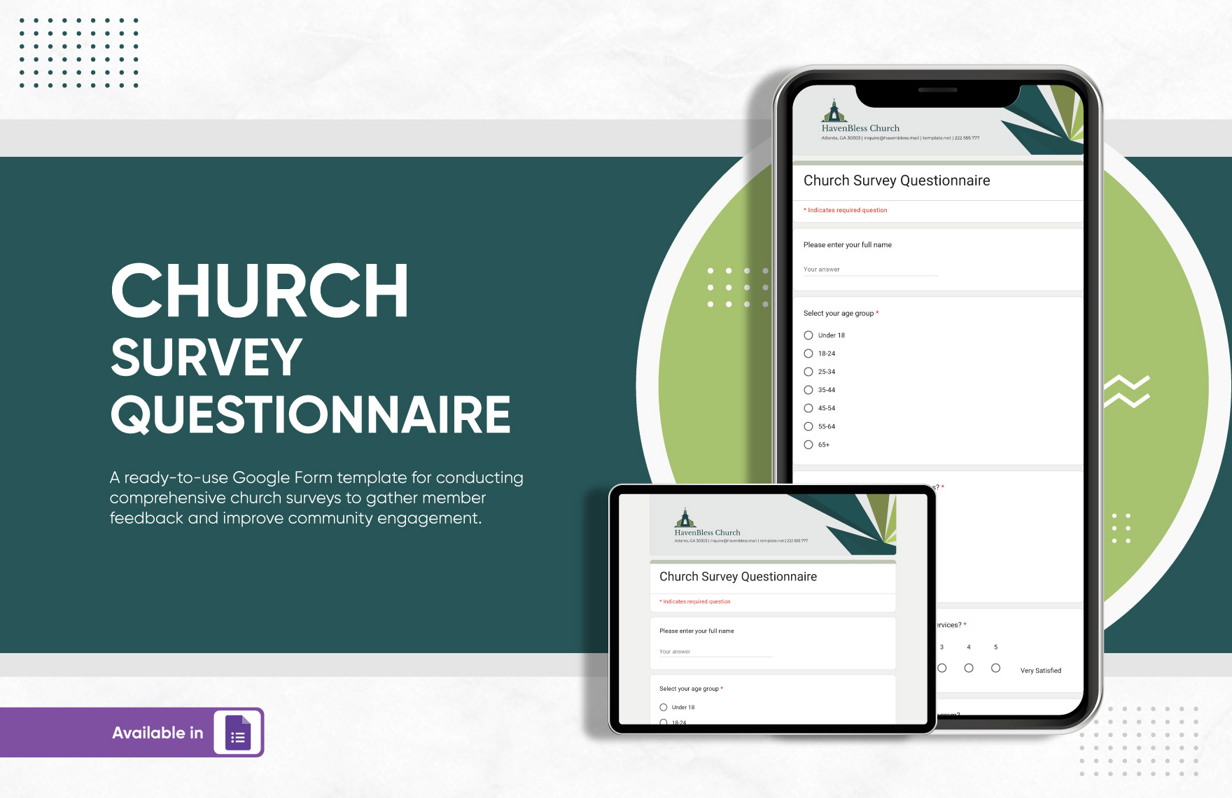 Church Survey Questionnaire Template to Download