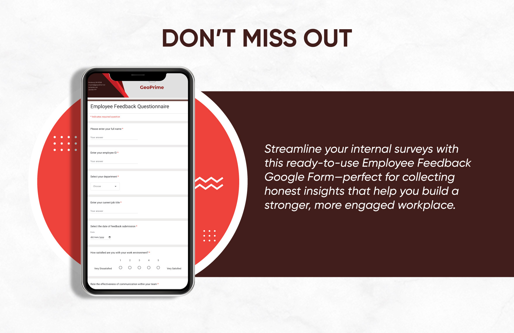 Employee Feedback Questionnaire Template