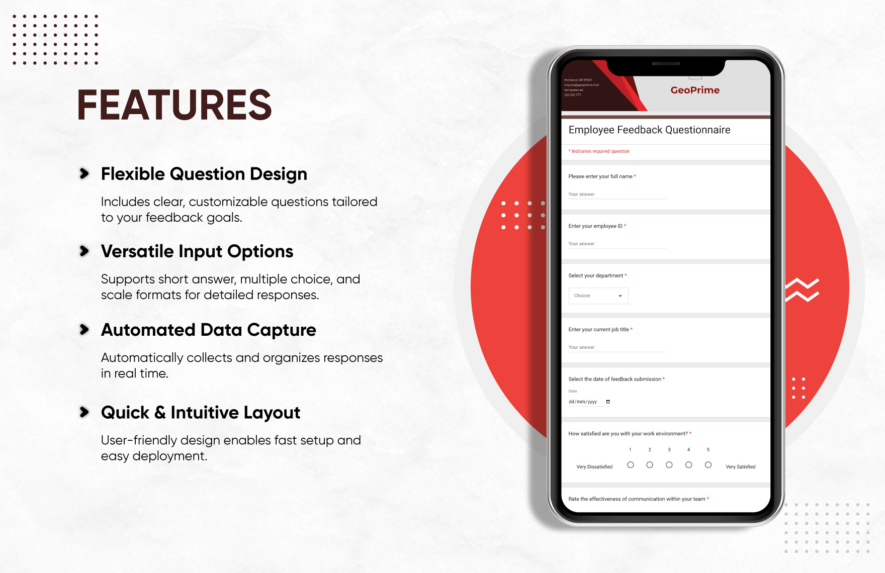 Employee Feedback Questionnaire Template