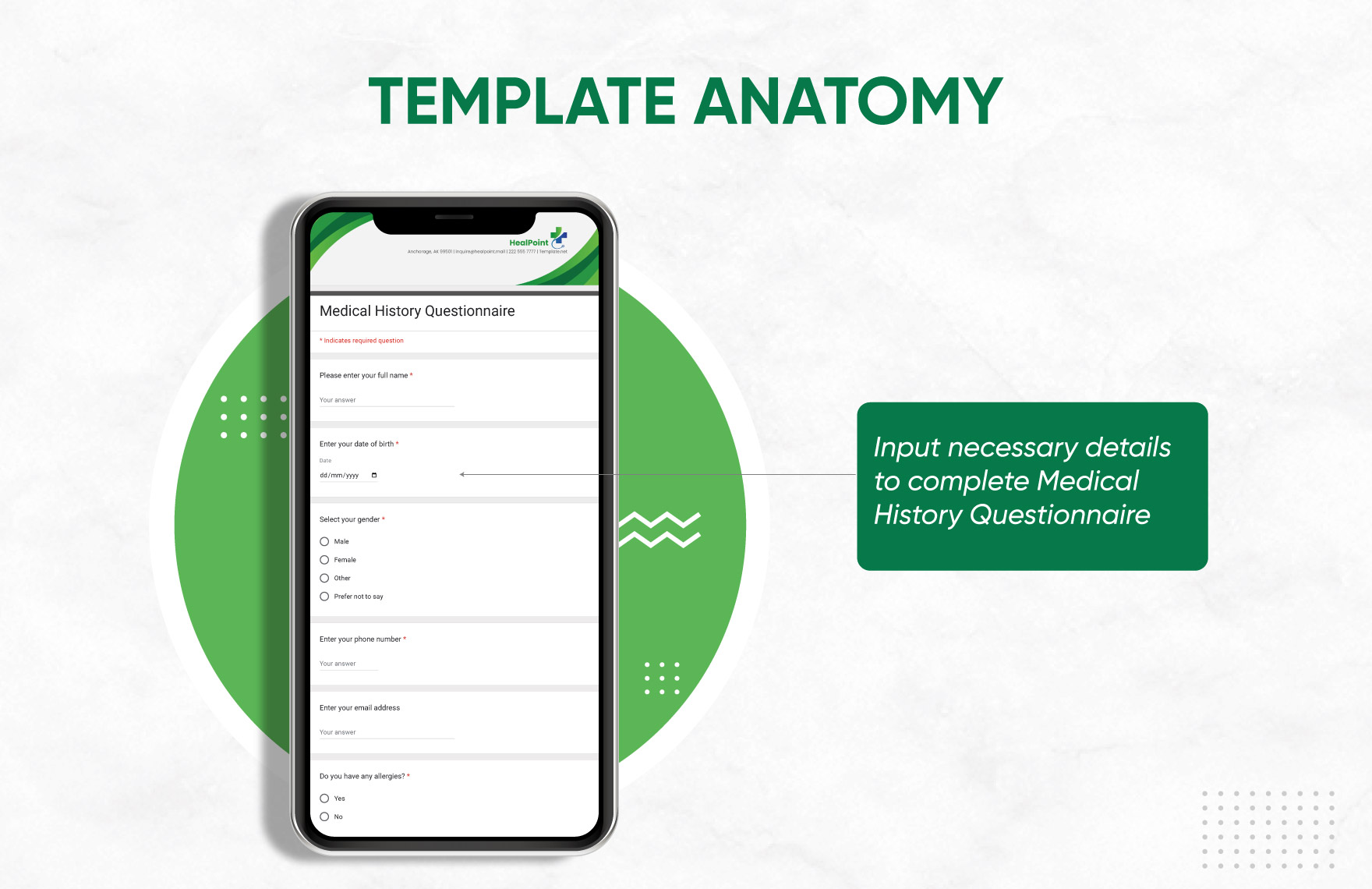 Medical History Questionnaire Template