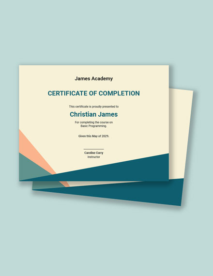 Course Participation Certificate Template - Word