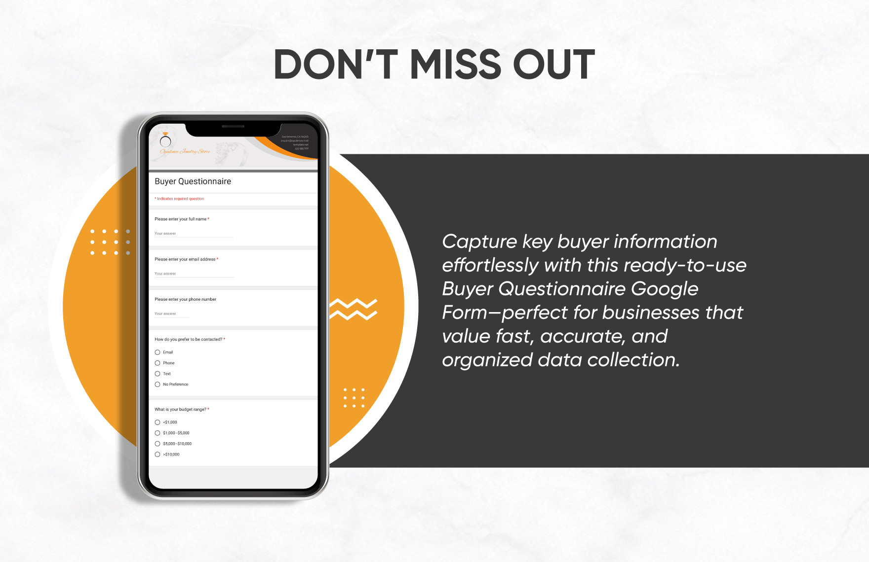 Buyer Questionnaire Template