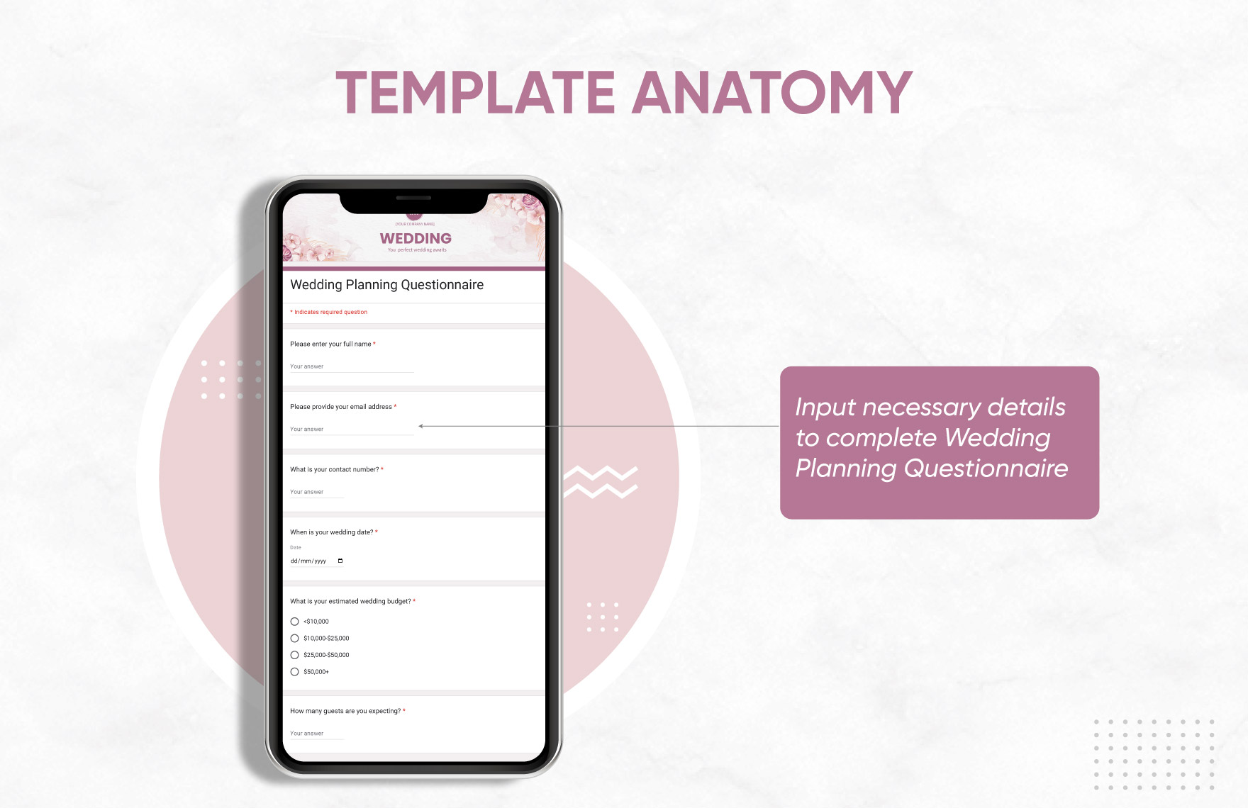 Wedding Planning Questionnaire Template