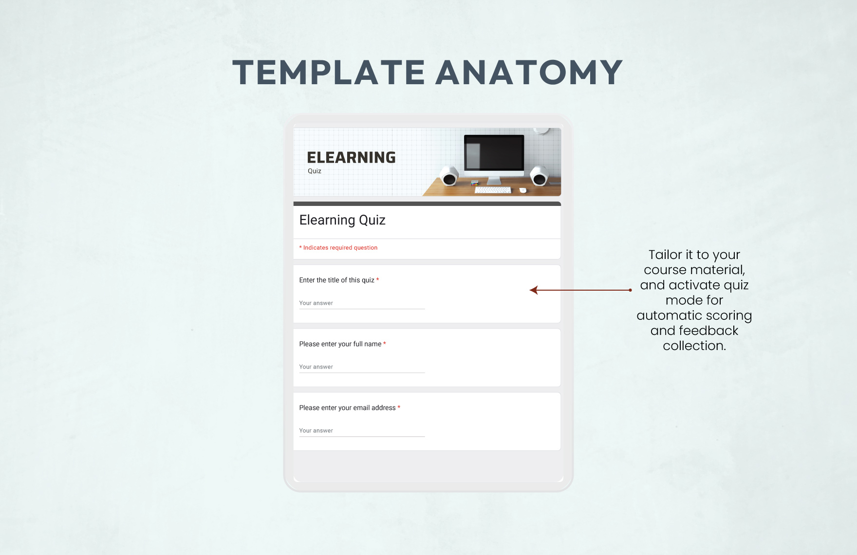 Elearning Quiz Template