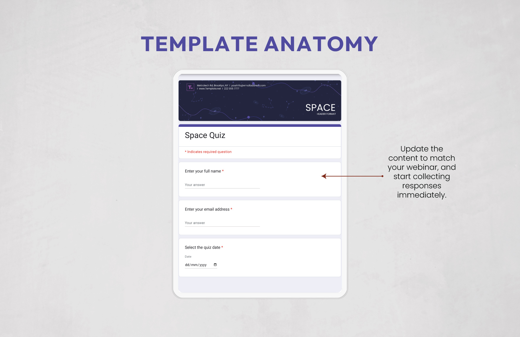 Space Quiz Template