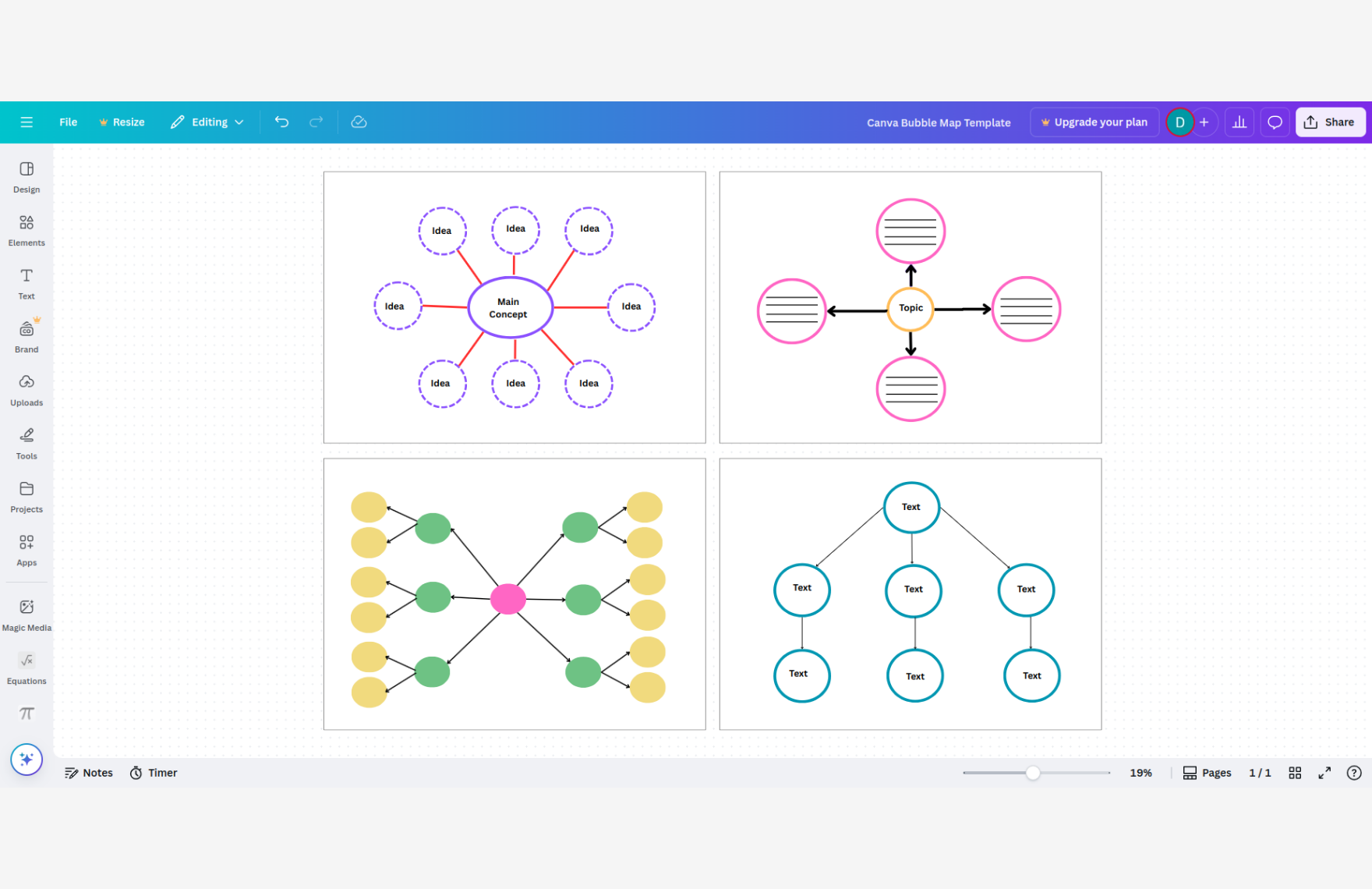 Free Bubble Map Template