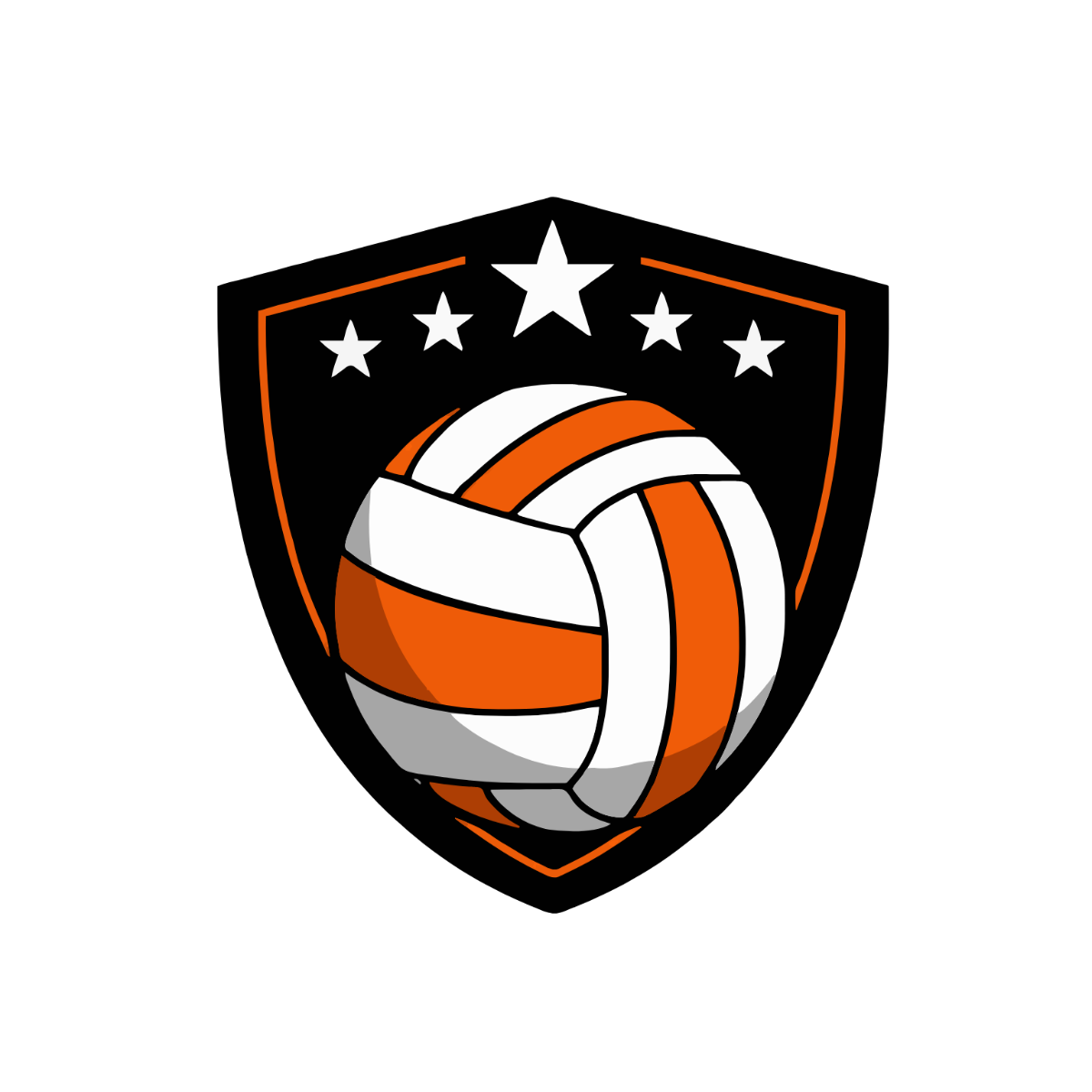 Free Volleyball Shield Clipart to Edit Online