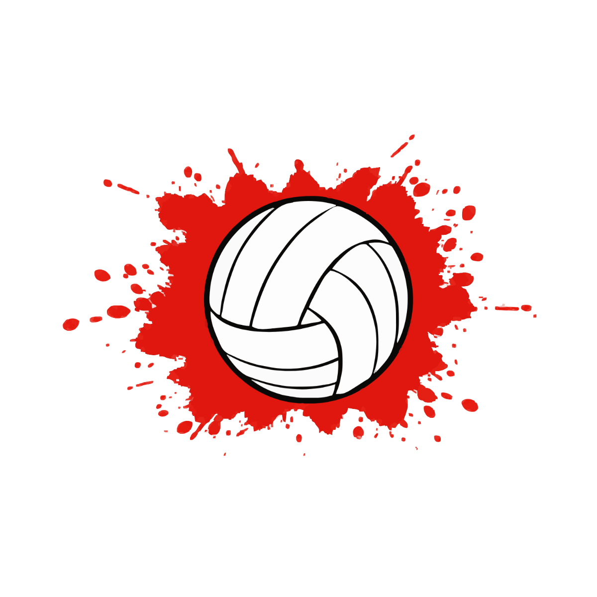 Free Volleyball Splash Clipart to Edit Online