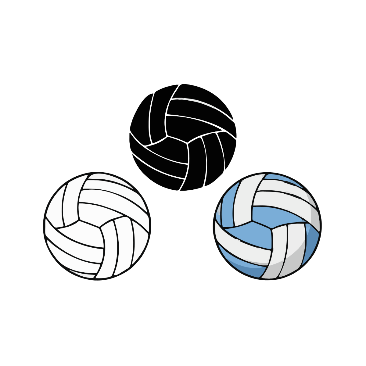 Free Volleyball Vector Pack Clipart to Edit Online