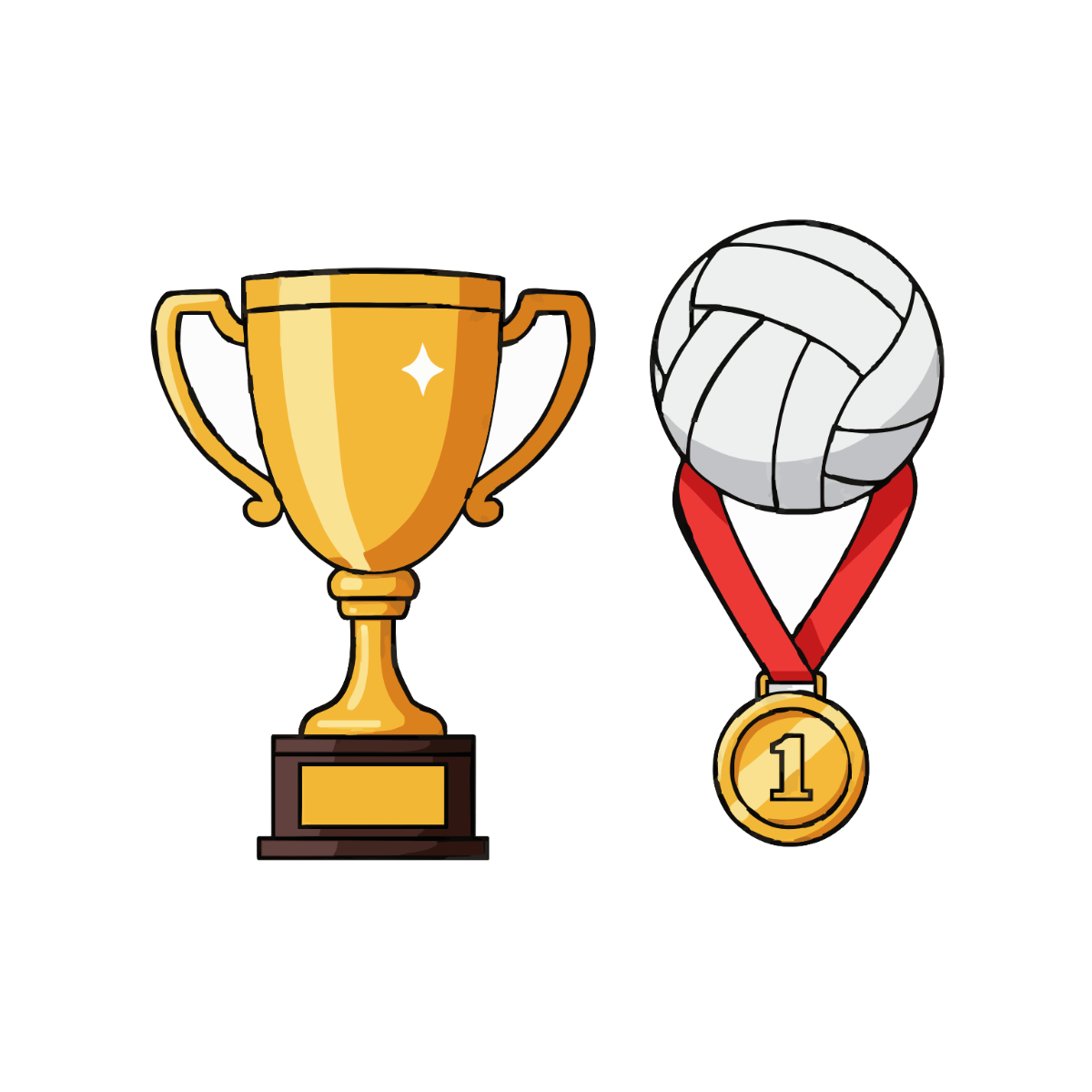 Free Volleyball Award Clipart to Edit Online