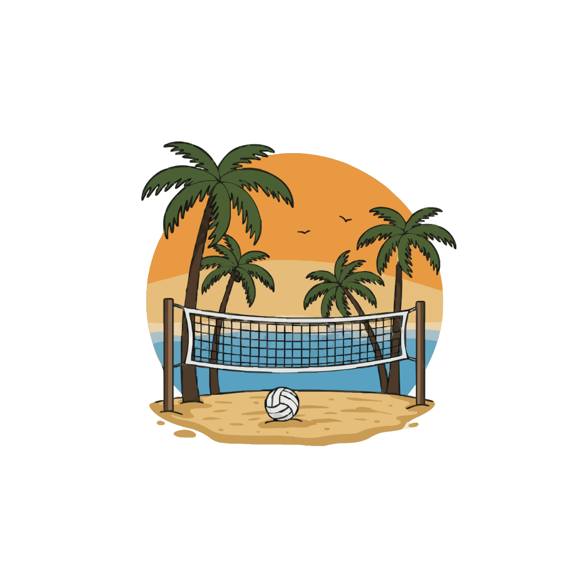 Free Beach Volleyball Net Clipart to Edit Online