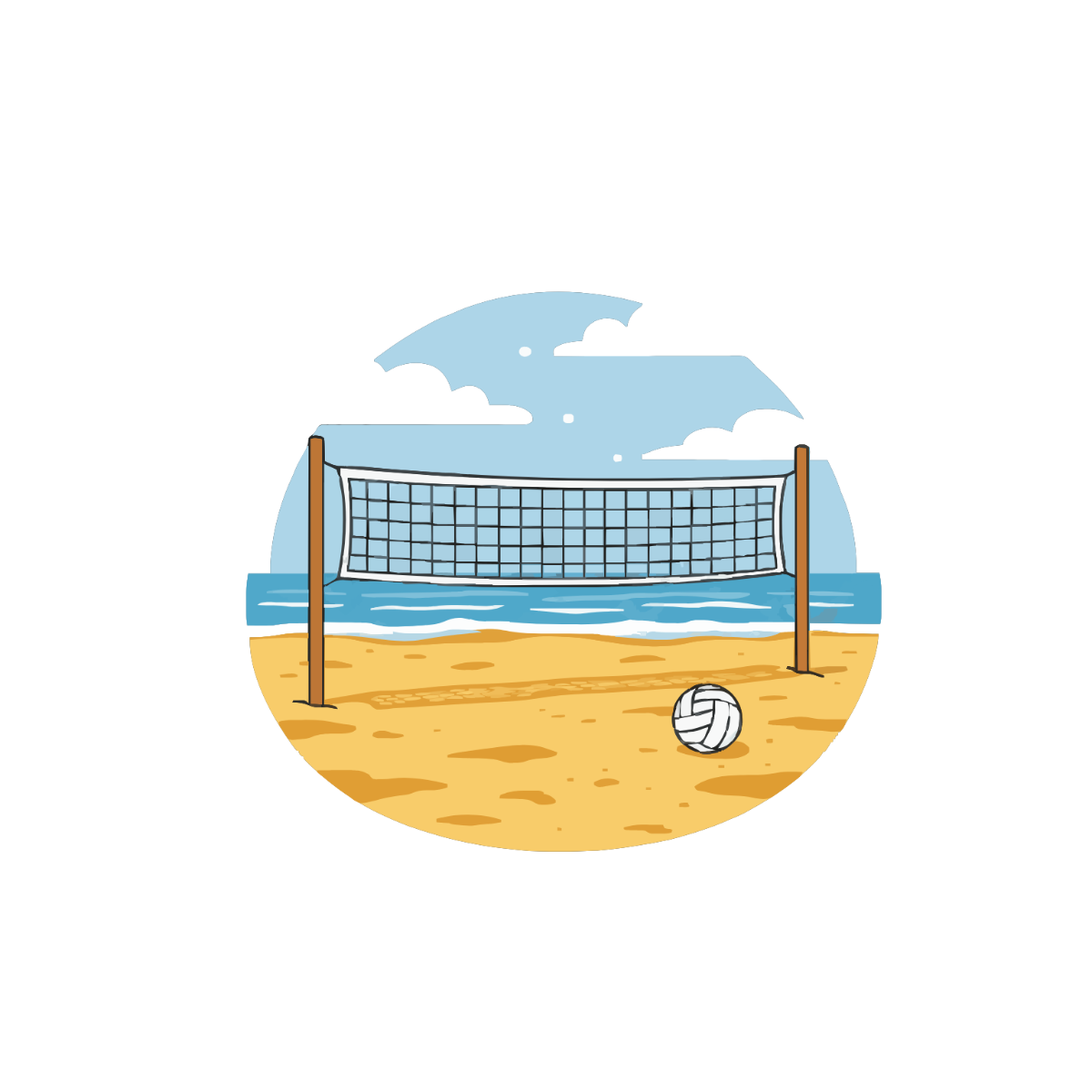 Free Sand Volleyball Clipart to Edit Online