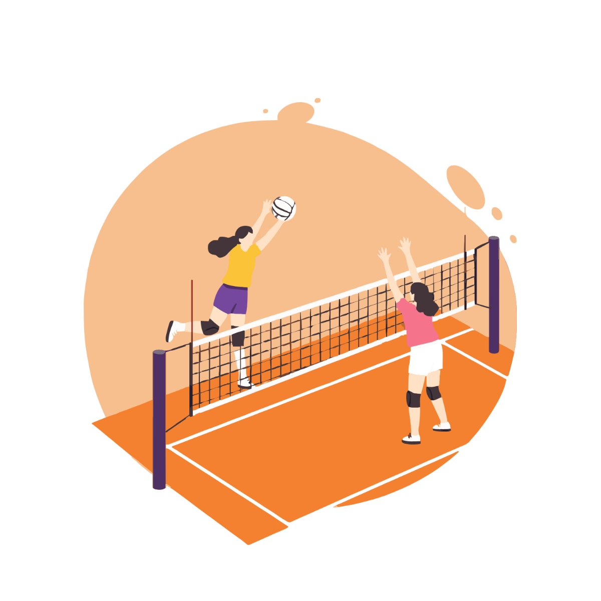 Free Indoor Volleyball Clipart to Edit Online
