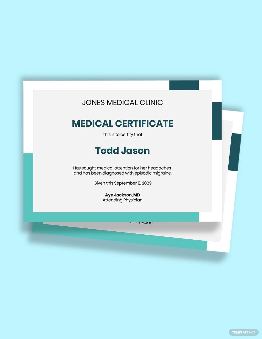 Doctor Medical Certificate Template in Word, Google Docs, Apple Pages, Publisher
