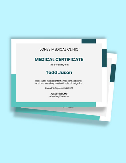 Doctor Medical Certificate Template - Word