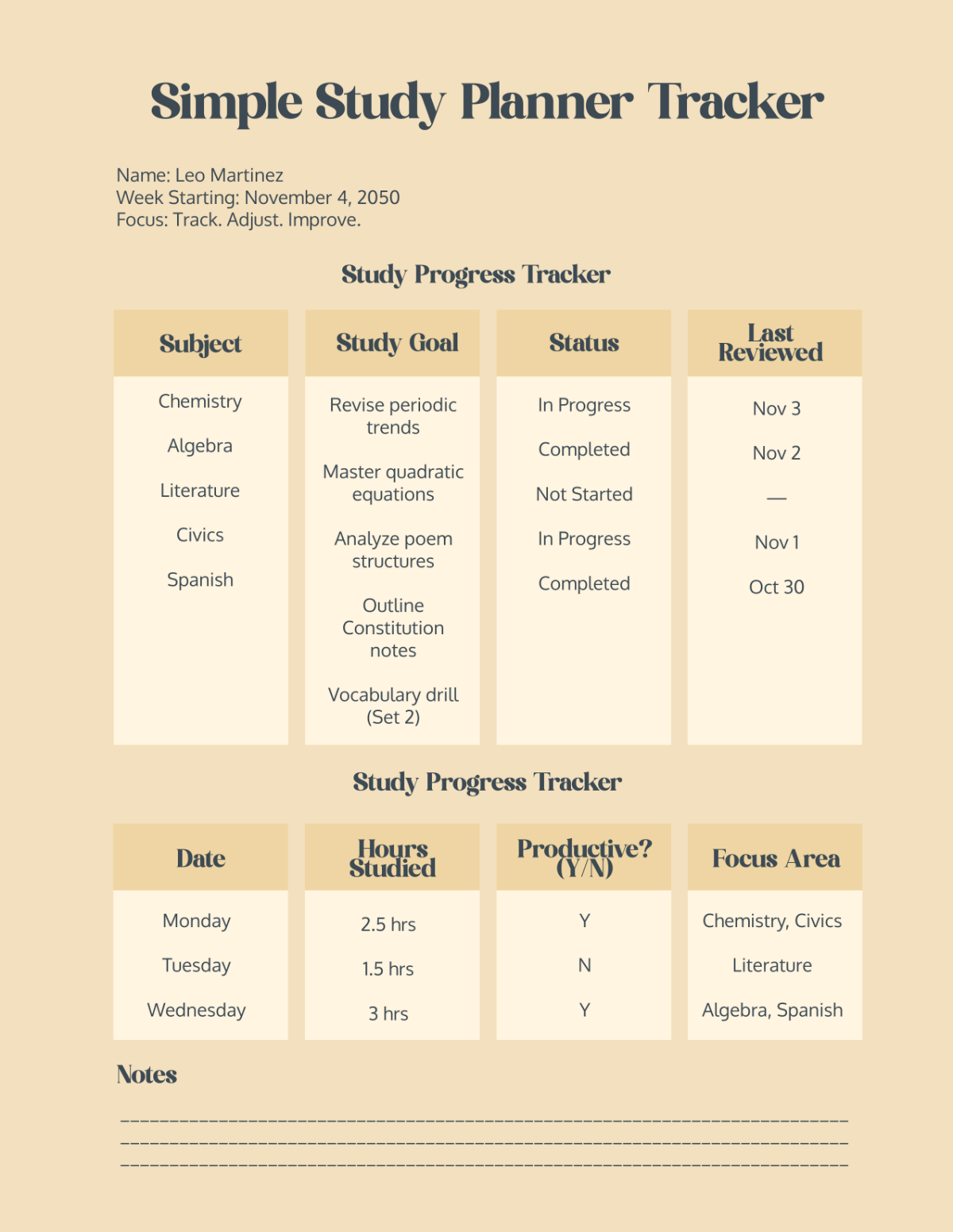 Free Study Planner Templates To Customize Online