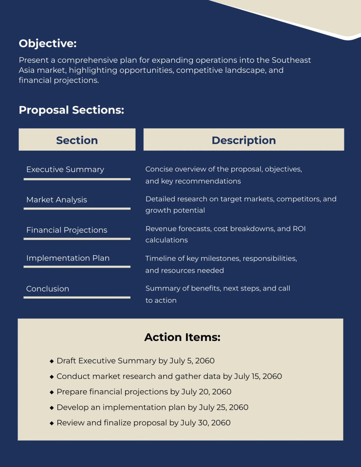 Free Business Proposal Planner Template to Edit Online